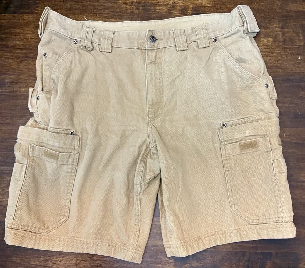 G4 Duluth Shorts Mens 40 Khaki Cargo Heavy Canvas Cotton